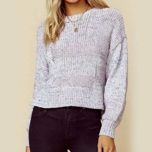 Planet Blue Life Chunky Knit Cropped Sweater Small